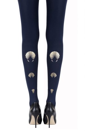 Zohara "What The Shell" Gold Print Tights