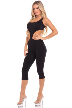 One Shoulder Cropped Catsuit - PL27035
