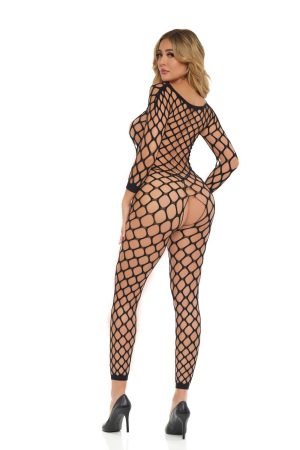 Pink Lipstick - Swipe Right Crotchless Bodystk - PL27059