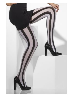 Opaque Tights, Black & White - FV24549