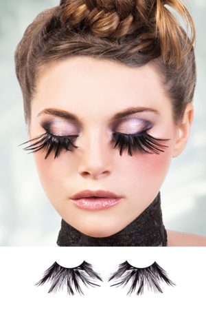 Black Feather Eyelashes - BE611