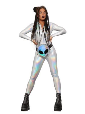 Fever Miss Whiplash Mirror Holographic Costume - FV61999