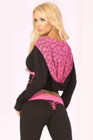 Lace Hooded Rayon Short Jacket - PL24009
