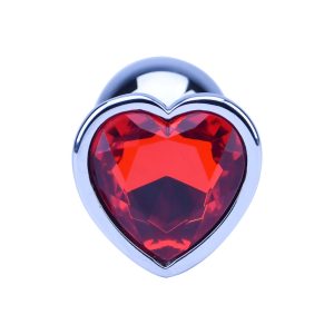 Precious Metals Heart Shaped Butt Plug-Silver